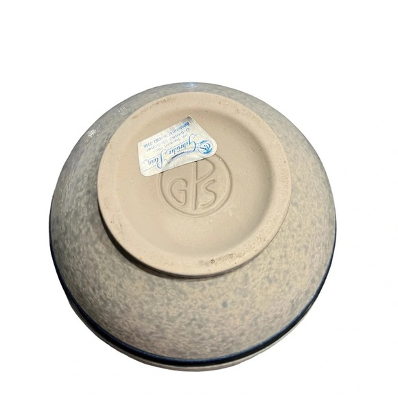 Gebruder Plein Blue Floral Pottery Vase Germany Modernist - Picture 7 of 8